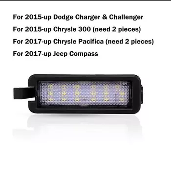 1 шт. автомобильный светодиодный светильник номерного знака для Dodge Charger Magnum Challenger Avenger Dart для Chrysler 300 Pacifica для Jeep Compass 12 В