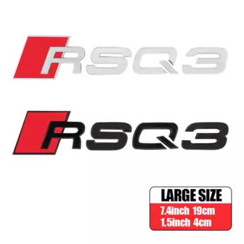 1 шт., автомобильный значок с надписью из АБС-пластика, украшение для бокового кузова, крыла, наклейки для багажника Audi SQ3, SQ5, SQ7, RSQ3, RSQ7, RSQ5, автомобильные аксессуары с логотипом