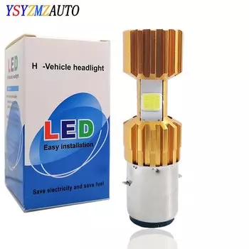 1 шт. BA20D H6 H4 лампы мотоциклетные фары дальнего света Moto светодиодный мотоцикл скутер ATV COB фары 6000K белый 12 В 1200LM