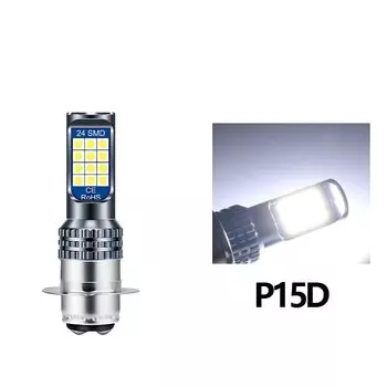 1 шт. BA20D H6M P15D H4 светодиодная лампа мото фары 3030 24SMD фары противотуманные фары белый желтый Hi ближние лучи аксессуары для мотоциклов