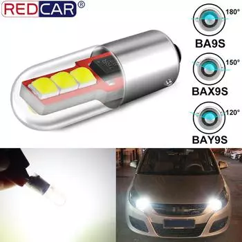 1 шт. BA9S BAY9S BAX9S H21W T4W H6W Светодиодная лампа 6SMD 3535 чипы для автомобиля задний свет заднего хода T2W T3W H5W паркосветильник 12 В