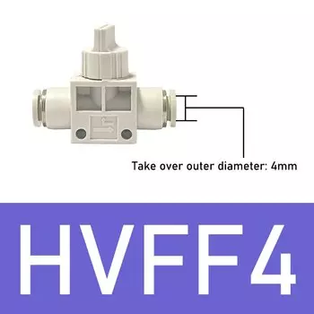 Белые пневматические фитинги Trachea HVFF-04-06-08-10-12