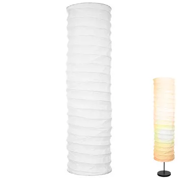 Бумажный абажур для торшера белый