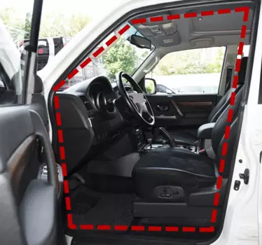 1 шт. черное резиновое уплотнение для Pajero 5-дверного только V70 5725A113, полоса стойки для Montero V90, внутреннее открытие уплотнительной ленты для Shogun