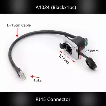 1 шт. цинковый сплав PA6 пластиковый медный контактный разъем RJ45 штекер-гнездо 15 см Кабельный разъем 8p 8c водонепроницаемая панель