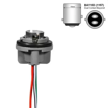 1 шт. держатель патрона лампы 1157 BAY15D держатель лампы тормозные фонари заднего хода держатель P21/5 Вт адаптер базовый Разъем Автомобильные аксессуары