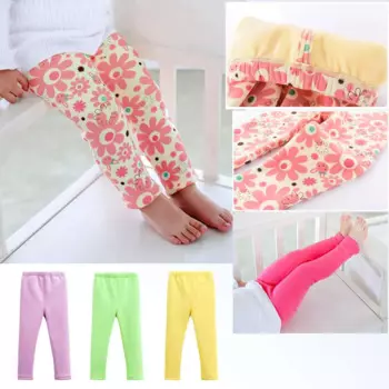 1 шт., Детские эластичные хлопковые леггинсы для девочек