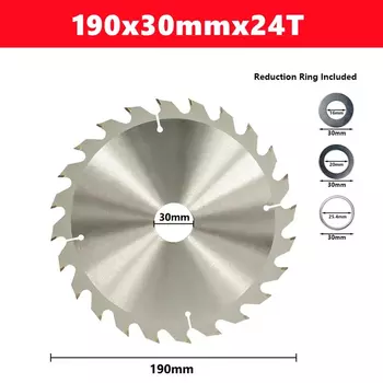 1 шт. дисковая пила 190 мм x 30x20T/24T40T пильное полотно из твердого сплава для резки древесины TCT режущий диск по дереву деревообрабатывающий инструмент