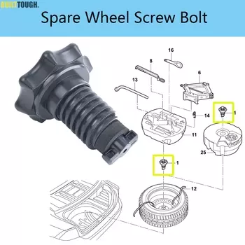 1 шт. для AUDI A3 8P 8V Q7 4L RS3 запасное колесо, фиксатор шин, монтажный винт, фиксатор, пластик 1KD 803899 Автомобильные аксессуары