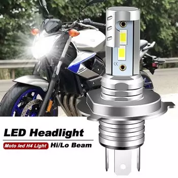 1 шт. для мотоцикла Yamaha XJ6 H4 H1S 9003, светодиодные лампы дальнего/ближнего света, 4800LM 6000K, белый CANbus