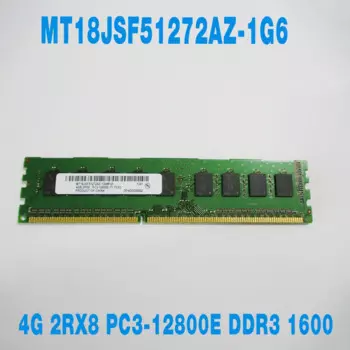 1 шт. для MT RAM 4 ГБ 4G 2RX8 PC3-12800E DDR3 1600 UDIMM ECC Память Быстрая доставка Высокое качество MT18JSF51272AZ-1G6
