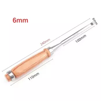 1 шт., долото по дереву, 6/12/18/24 мм, долото для обработки канавок из углеродистой стали, плоская лопата, деревообрабатывающие долота, долота для резьбы по дереву, ручные инструменты