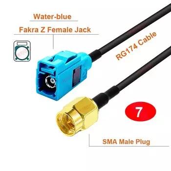 BEVOTOP Fakra Z на SMA RF кабель RG174