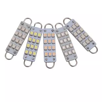 1 шт. Festoon C5W 44 мм светодиодные автомобильные фонари белый 12 SMD светодиодный жесткий цилиндр купольные лампы для карт 561 562 567 грузовой фонарь 12 В автоматический внутренний свет