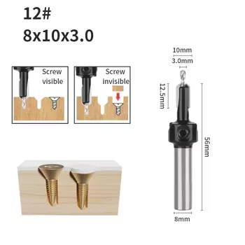 1 шт., фреза для работ по дереву, 8 мм, 10 мм