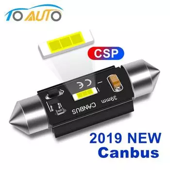 1 шт. гирлянда C5W CSP светодиодная лампа автомобильный купольный светильник C10W Canbus безобочный автомобильный 31 мм 36 мм 39 мм 41 мм супер яркий 6000K 12 В