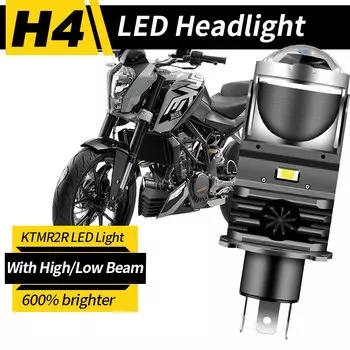 1 шт. H4 светодиодная фара для мотоцикла 25 Вт 50000LM объектив с вентилятором белый свет автомобиля Hi Lo Beam лампа для KTM Duke 250 125 200 390 650 990