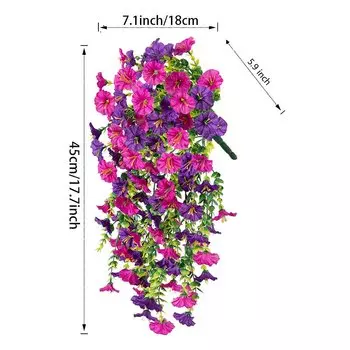 1 шт. искусственные подвесные цветы шелковые утренние славы искусственные цветы устойчивые к ультрафиолетовому излучению уличные подвесные растения для свадьбы домашний садовый декор