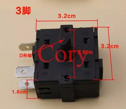 1 шт. ЭЛЕКТРИЧЕСКИЙ КОМНАТНЫЙ обогреватель, 3/4/5 позиция, 3/250 контактный поворотный переключатель, переключатель, 250 В переменного тока, 10 А/Искусственная мощность, 15 А, В
