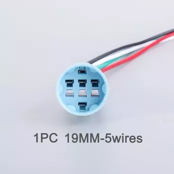 1 шт., кабельная розетка 16 мм, 19 мм, 22 мм, 25 мм, 30 мм для классических металлических кнопочных переключателей, 2-6 проводов, стабильный разъем для кнопки освесветильник лампы