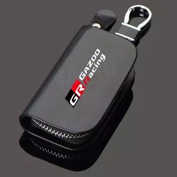 1 шт., кожаный чехол для автомобильного ключа под дерево, брелок для Toyota GR Sport Gazoo Racing RAV4