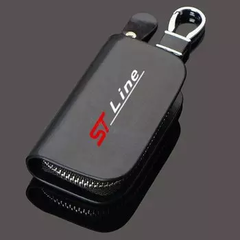 1 шт. кожаный чехол для ключей от автомобиля под дерево, брелок для Ford ST Line Focus X 2 3 Mondeo Fiesta Kuga MK2 MK3 MK4 автоаксессуары