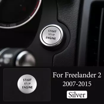 1 шт. красная, серебристая, черная крышка из алюминиевого сплава для кнопки запуска и остановки двигателя автомобиля, наклейка для Land Rover Freelander 2, аксессуары для интерьера