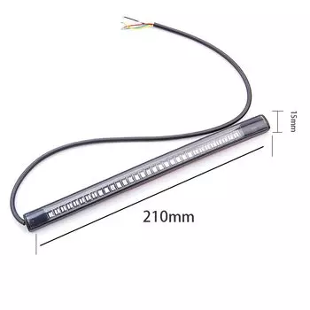 1 Шт. Красный Янтарный Светодиодный Задний Фонарь Для Мотоцикла, Указатель Поворота, Гибкая Полоса