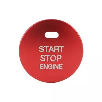 1 шт. крышка из настоящего углеродного волокна, совместимая с автомобильным интерьером, эмблема, кольцо-наклейка, автомобильные детали, кнопка запуска и остановки двигателя