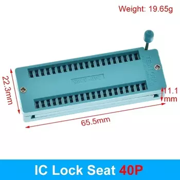 1 шт./лот 14, 16, 18, 20, 24, 28, 32, 40 P Pin 2,54 мм, зеленая универсальная розетка ZIF, тестовая розетка типа припоя, замковое сиденье (20) розетка