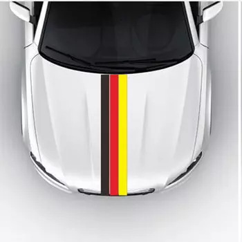 1 шт./лот 1 м * 15 см M-цветные полосатые виниловые наклейки для капота BMW M3 M5 M6 E46 E92 серии с немецким и итальянским флагом