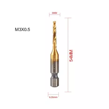 1 шт./M5/M6/M8/M10 метчик сверло с шестигранным хвостовиком резьбовой станок составной метчик для металла, стали, дерева, пластика