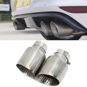1 шт. матовый автомобильный выхлопной наконечник из нержавеющей стали, универсальный наконечник выхлопной системы для VW GTI MK7 Golf7, насадка 60 мм, 63 мм, наконечник глушителя