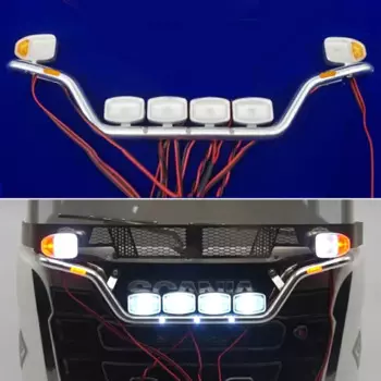 1 шт. металлический светодиодный солнцезащитный козырек купольный светильник для 1/14 Tamiya RC Truck Car Scania 770S 6X4 56368 8X4 56371 Diy Toys