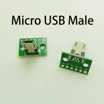 1 шт. Micro USB Mini USB TYPE-C штекер-мама с печатной платой, адаптер-конвертер, тестовая плата, электрическая головка для передачи данных