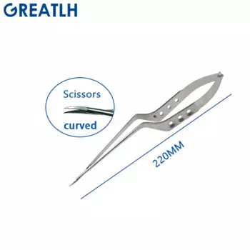1 шт., микроигольный держатель, пинцет в форме пистолета, ножницы, титановые щипцы из нержавеющей стали 220 мм/240 мм