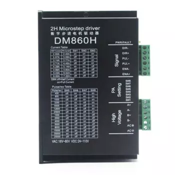1 шт. микрошаговый привод DM860H DSP цифровой тип 57/86 драйвер шагового двигателя с вентилятором черный ABS для DMA