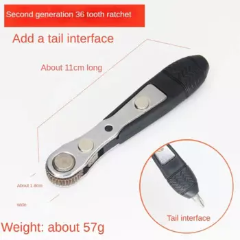 1 шт., мини-отвертка с храповым механизмом, 36 зубьев