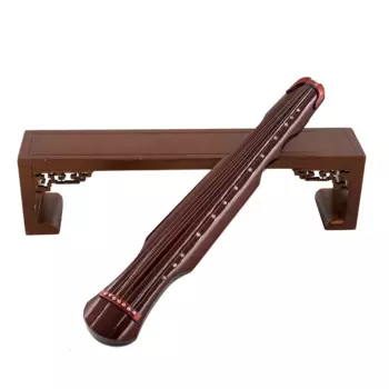 1 шт. миниатюрная китайская модель Guqin с Чехол, миниатюрный музыкальный инструмент, кукольный домик, 1/6 фигурка, аксессуары, bjd 20 см