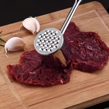 1 шт. молоток для мяса, инструмент для размягчения мяса - молоток для мяса из нержавеющей стали - тяжелый молоток для мяса, двухсторонний молоток для размягчения