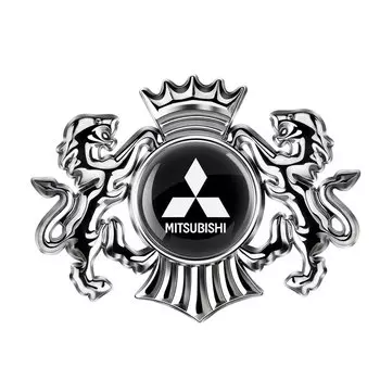 1 шт., наклейка для украшения багажника автомобиля, 3D металлическая наклейка с эмблемой в виде льва и короны для Mitsubishi Asx Lancer Pajero Outlander L200