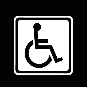 1 шт. наклейки для автомобиля, модный знак для инвалидов, мобильность для парковки автомобиля, ПВХ, аксессуары для стайлинга автомобилей 13x13 см, ПВХ