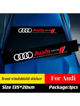 1 шт. наклейки на лобовое стекло автомобиля, декоративные наклейки спереди, 3D наклейки для Audi A7 Q2 Q3 Q5 Q7 A3 8P 8V 8L A5 A6 C6 C5 C7 TT
