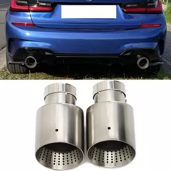 1 шт., наконечник автомобильного глушителя из нержавеющей стали, 57 мм, 60 мм