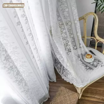 1 шт. новые корейские кружевные белые шторы для гостиной, столовой, спальни, оконный экран, балкон, тюль, кабинет, плавающая пряжа, на заказ