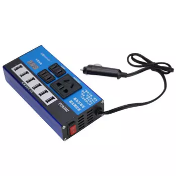 1 шт. новый автомобильный преобразователь мощности 1500 Вт DC12V/24V в DC110V/220V преобразователь Trip 6USB ABS 200 Вт аксессуары для автомобильной электроники