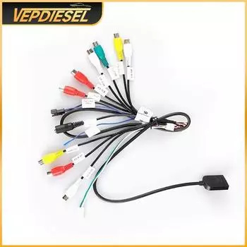 1 шт. новый чистый медный RCA 20-контактный выходной кабель RCA с микрофоном для автомобильных радиоприемников Android Teyes