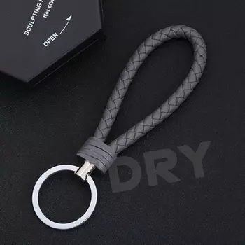 1 шт., новый плетеный кожаный веревка унисекс, брелок ручной работы с воной, кожаный брелок для ключей, держатель для автомобильных брелоков, мужские и женские брелки