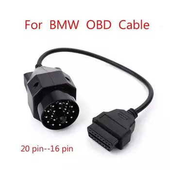 1 шт. OBD2 кабель гнездовой 20-контактный к 16-контактному разъему АДАПТЕРНЫЕ кабели для BMW OBD 2 соединительный кабель
