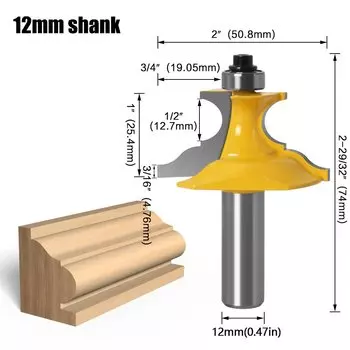1 шт. основание для подставки и маленькая фреза для формования мебели-хвостовик 1/2 дюйма 12 мм хвостовик линейный нож резак для Деревообрабатывающие инструменты